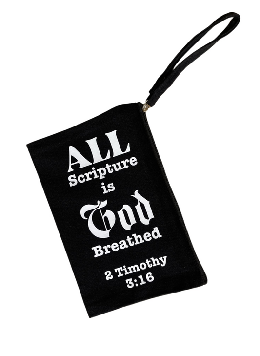 GOD BREATHED CANVAS POUCH